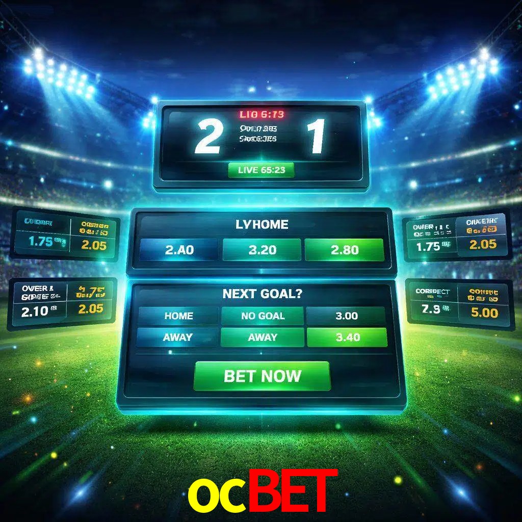 Vista de apuestas en vivo ocbet durante un partido en curso