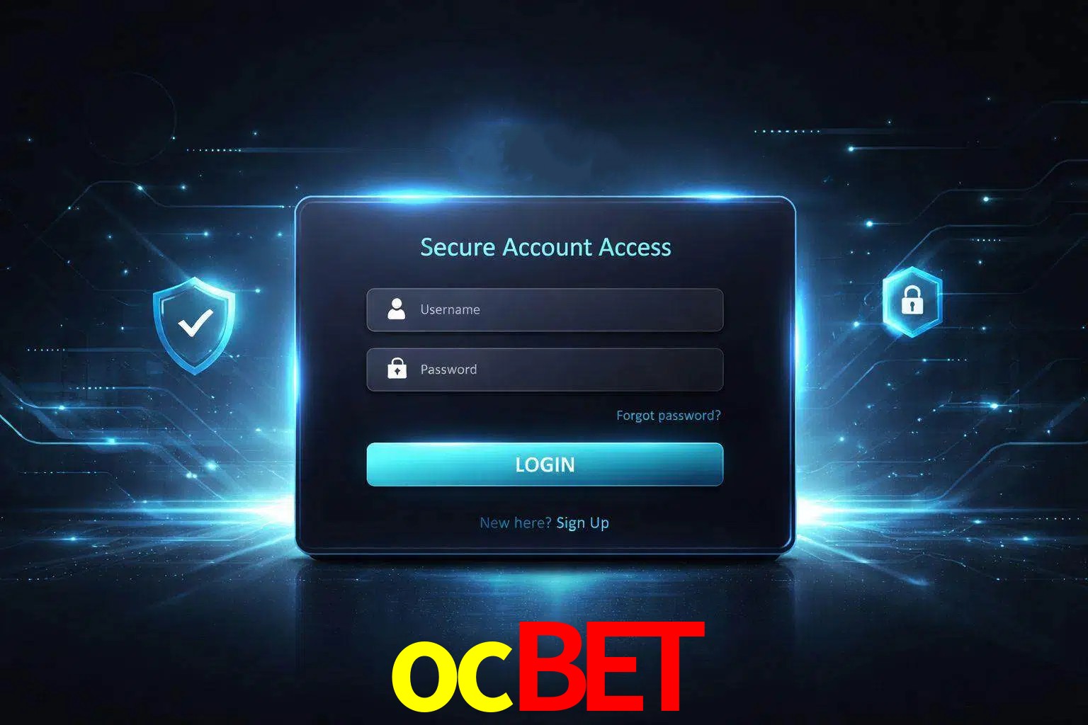 Pantalla de inicio de sesión de cuenta ocbet para usuarios en México